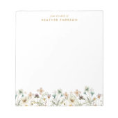 Bloc-notes aquarelle florale (Devant)