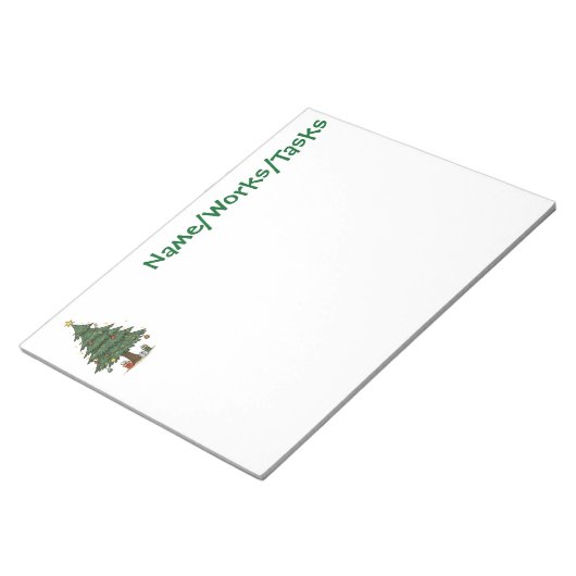 Bloc-notes arbre de Noël vintage (Incliné)