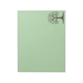 🌳 Bloc-Notes Arbre de Vie Vert Pâle et Papeterie (Tourné)