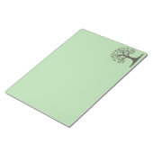 🌳 Bloc-Notes Arbre de Vie Vert Pâle et Papeterie (Incliné)