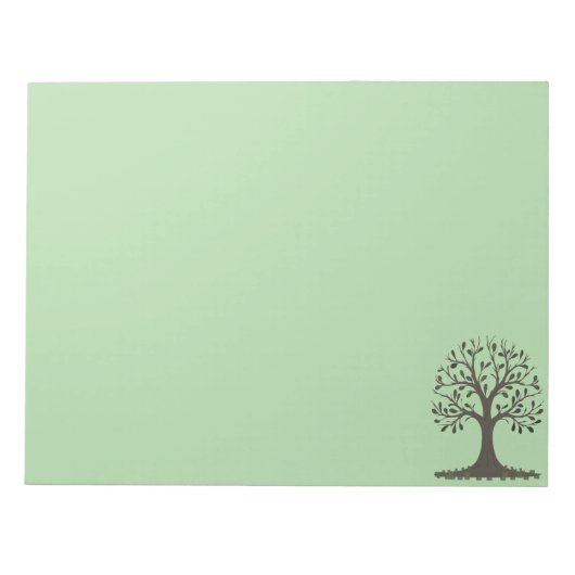 🌳 Bloc-Notes Arbre de Vie Vert Pâle et Papeterie (Devant)