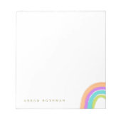 Bloc-notes arc-en-ciel d'aquarelle agréable (Devant)