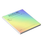 Bloc-notes arc-en-ciel d'ordonnance de blague - Bl (Incliné)