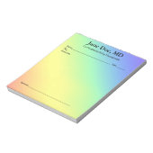 Bloc-notes arc-en-ciel d'ordonnance de blague - Bl (Tourné)