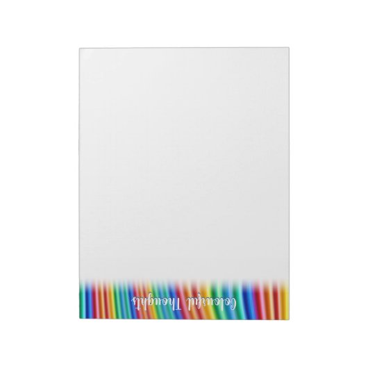 Bloc-notes Arc-en-ciel Fade Conception des pensées (Tourné)