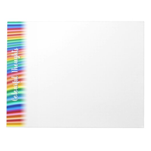 Bloc-notes Arc-en-ciel Fade Conception des pensées (Devant)