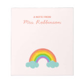 Bloc-notes arc-en-ciel pour appréciation des ensei (Devant)