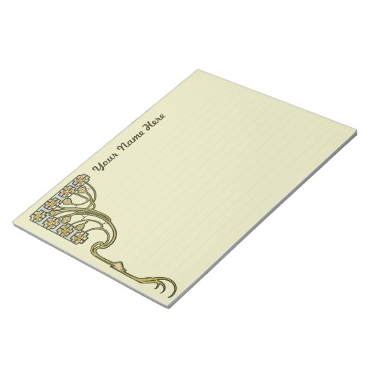 Bloc-notes Art nouveau personnalisable CC0403 (Incliné)