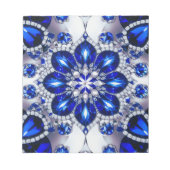 Bloc-notes aux couleurs Bleu Blanc Design moderne (Devant)