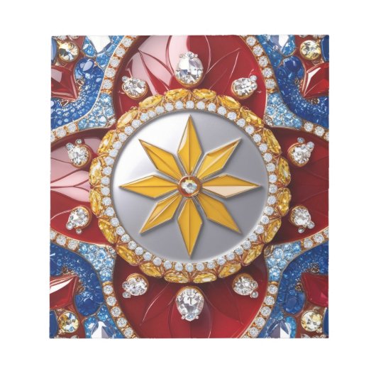 Bloc-notes aux couleurs colombiennes Design modern (Devant)