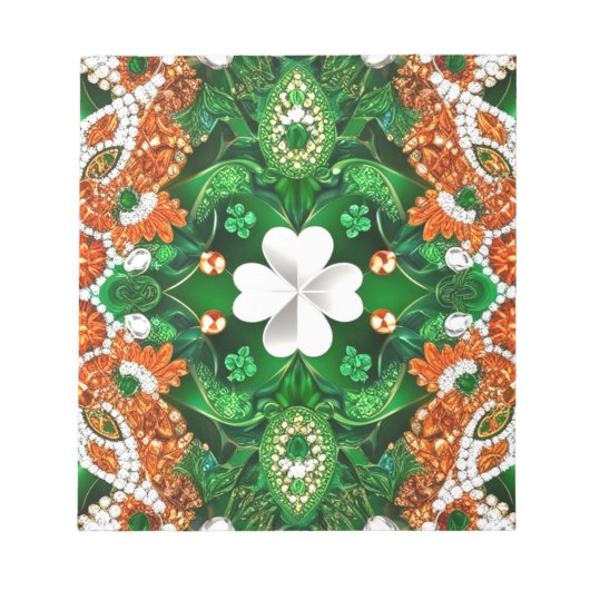 Bloc-notes aux couleurs irlandaises Design moderne (Devant)