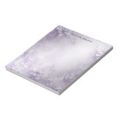 Bloc-notes aux fleurs blanches violettes (Tourné)