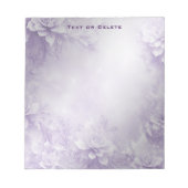 Bloc-notes aux fleurs blanches violettes (Devant)