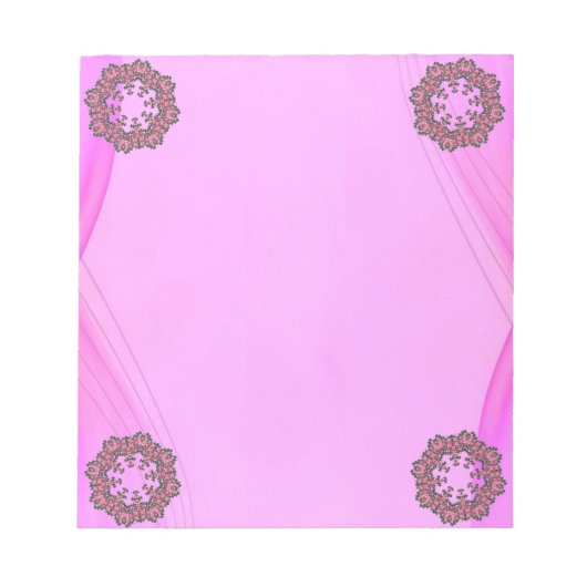 Bloc-notes aux fleurs roses (Devant)