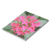 Bloc-notes aux fleurs tropicales rose vif (Tourné)