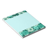 Bloc-notes aux fleurs turquoise (Incliné)