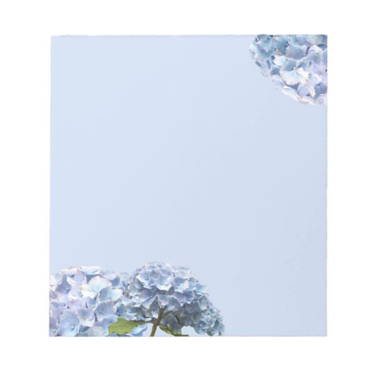 Bloc-notes aux jolies hortensias bleus (Devant)