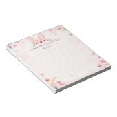 Bloc-notes aux notes de lapin floral (Incliné)
