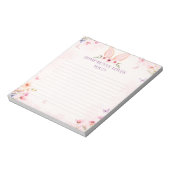 Bloc-notes aux notes de lapin floral (Tourné)