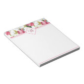 Bloc-notes aux roses roses (Incliné)