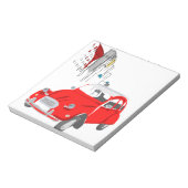 Bloc-notes avec Citroen 2 CV illustration (Tourné)