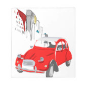 Bloc-notes avec Citroen 2 CV illustration (Devant)