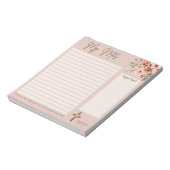 Bloc-notes avec design et écriture florales (Tourné)