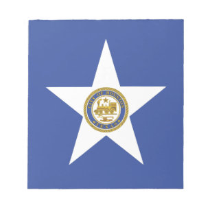 Bloc-notes avec Drapeau de Houston City, USA
