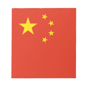 Bloc-notes avec drapeau de la Chine
