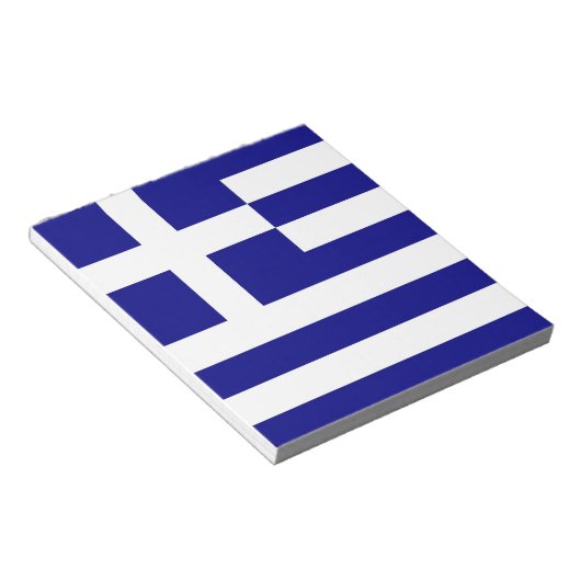 Bloc-notes avec drapeau de la Grèce (Incliné)