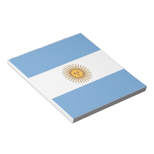 Bloc-notes avec drapeau de l'Argentine (Incliné)