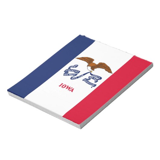 Bloc-notes avec drapeau de l'État de l'Iowa (Tourné)