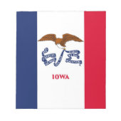 Bloc-notes avec drapeau de l'État de l'Iowa (Devant)