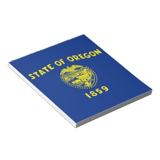 Bloc-notes avec drapeau de l'État de l'Oregon (Incliné)