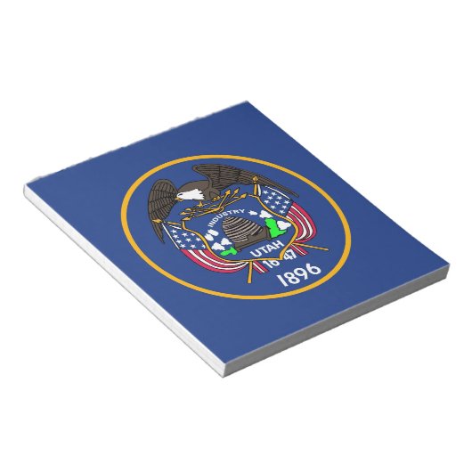 Bloc-notes avec drapeau de l'État de l'Utah (Incliné)