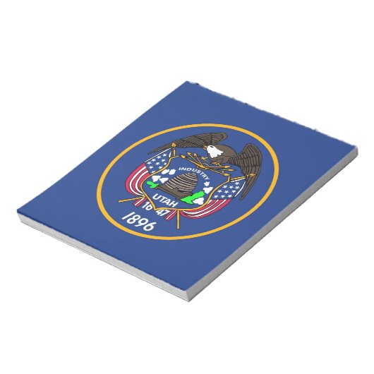 Bloc-notes avec drapeau de l'État de l'Utah (Tourné)