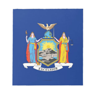 Bloc-notes avec drapeau de l'État de New York