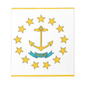 Bloc-notes avec drapeau de l'État de Rhode Island (Devant)