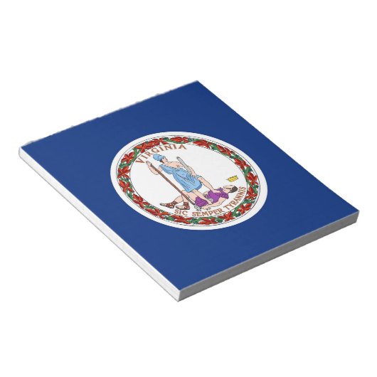 Bloc-notes avec drapeau de l'État de Virginie (Incliné)