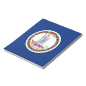 Bloc-notes avec drapeau de l'État de Virginie (Tourné)