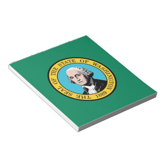 Bloc-notes avec drapeau de l'État de Washington (Incliné)