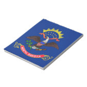 Bloc-notes avec drapeau de l'État du Dakota du Nor (Tourné)