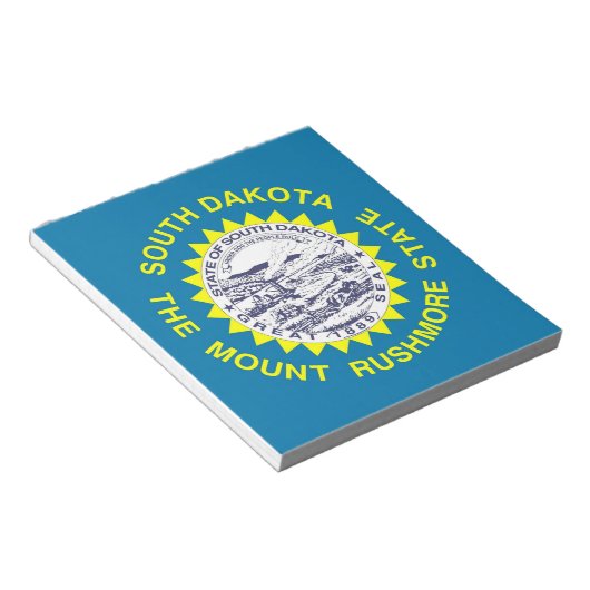 Bloc-notes avec drapeau de l'État du Dakota du Sud (Incliné)