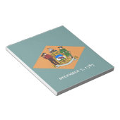 Bloc-notes avec drapeau de l'État du Delaware (Incliné)