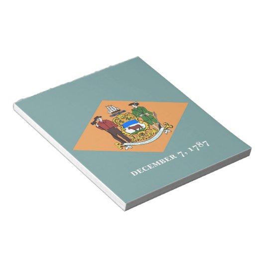 Bloc-notes avec drapeau de l'État du Delaware (Incliné)