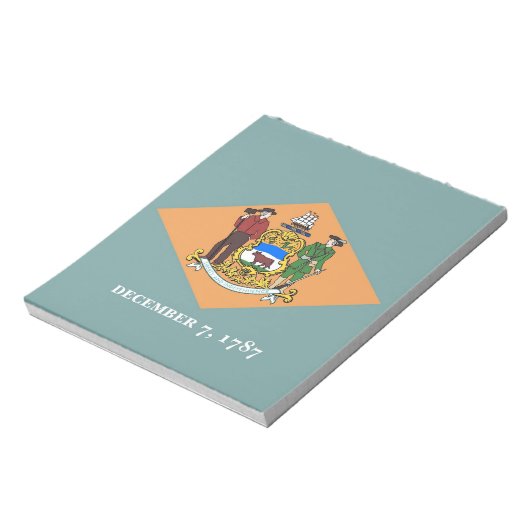 Bloc-notes avec drapeau de l'État du Delaware (Tourné)