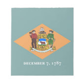 Bloc-notes avec drapeau de l'État du Delaware (Devant)