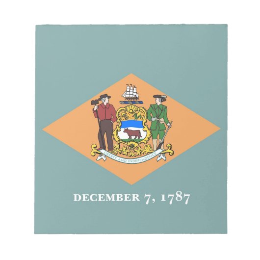 Bloc-notes avec drapeau de l'État du Delaware (Devant)