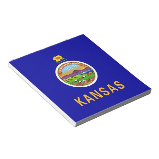 Bloc-notes avec drapeau de l'État du Kansas (Incliné)