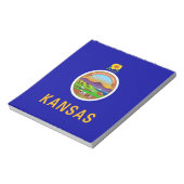 Bloc-notes avec drapeau de l'État du Kansas (Tourné)